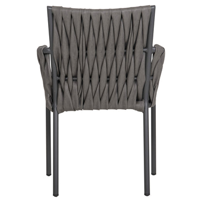 Aluminum Armchair Martin Hm5564.12 Anthracite Frame And Anthracite Synthetic Rattan 56x56x80hcm.