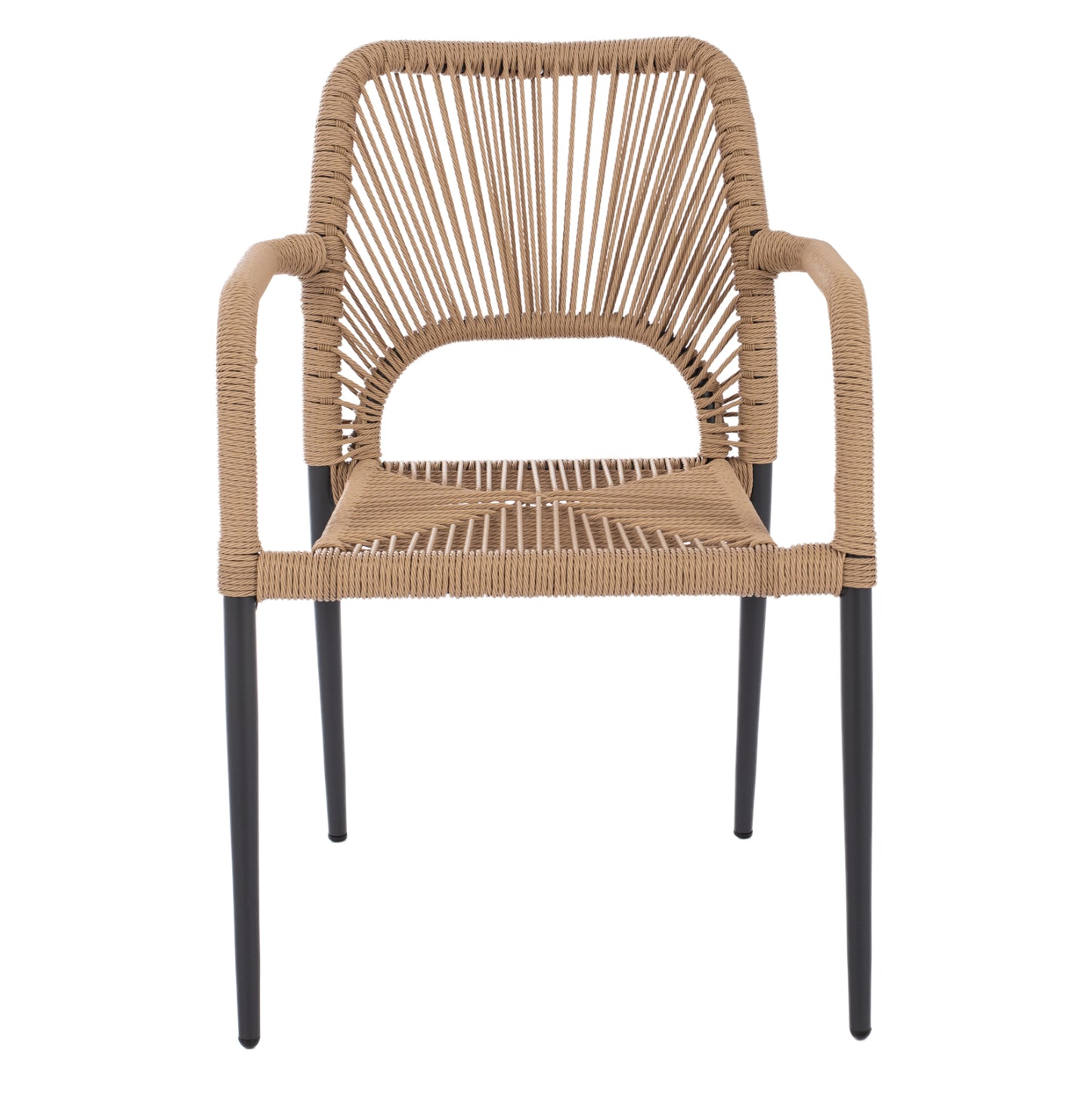 Aluminum Armchair Nojo Hm5771.02 Grey With Beige P.e.twist Rattan 55x63x82hcm.