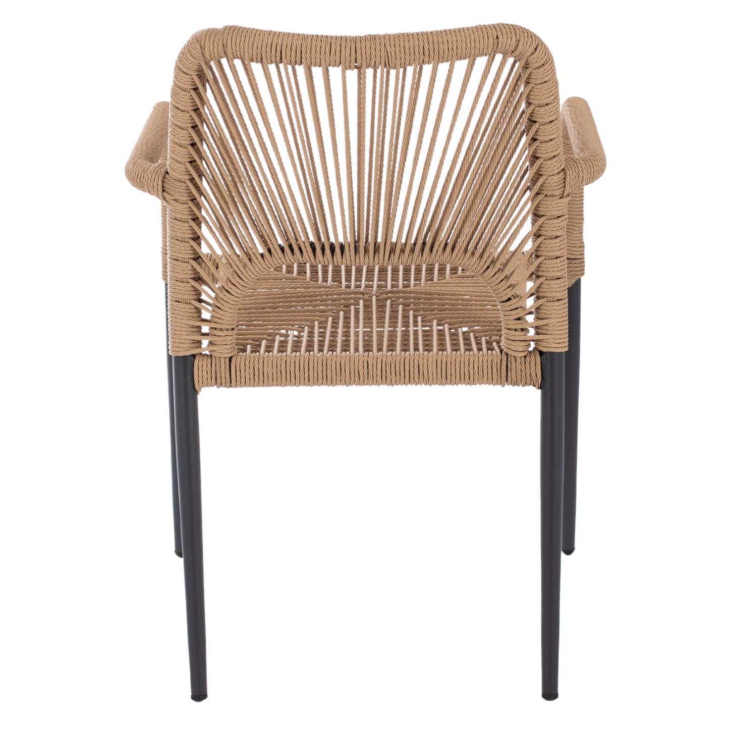 Aluminum Armchair Nojo Hm5771.02 Grey With Beige P.e.twist Rattan 55x63x82hcm.