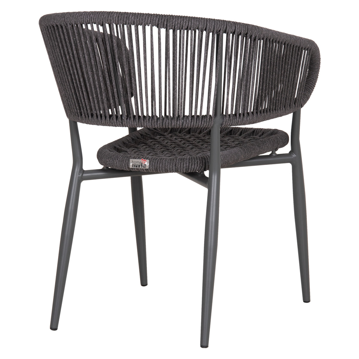 Dining Chair Eulo Hm5783.21 Aluminum & Τwisted Rattan In Grey 57x63x77hcm.