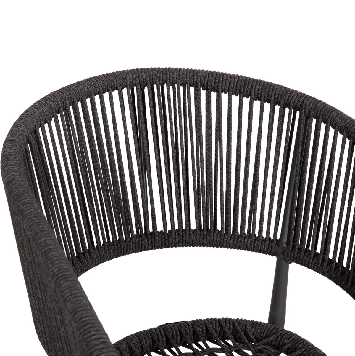 Dining Chair Eulo Hm5783.21 Aluminum & Τwisted Rattan In Grey 57x63x77hcm.