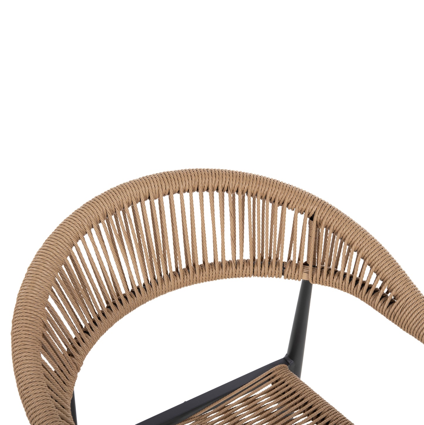 Armchair Aluminum Gret Hm5854.02 Charcoal Grey Aluminum-beige Pe Rattan 56x55,5x78Η