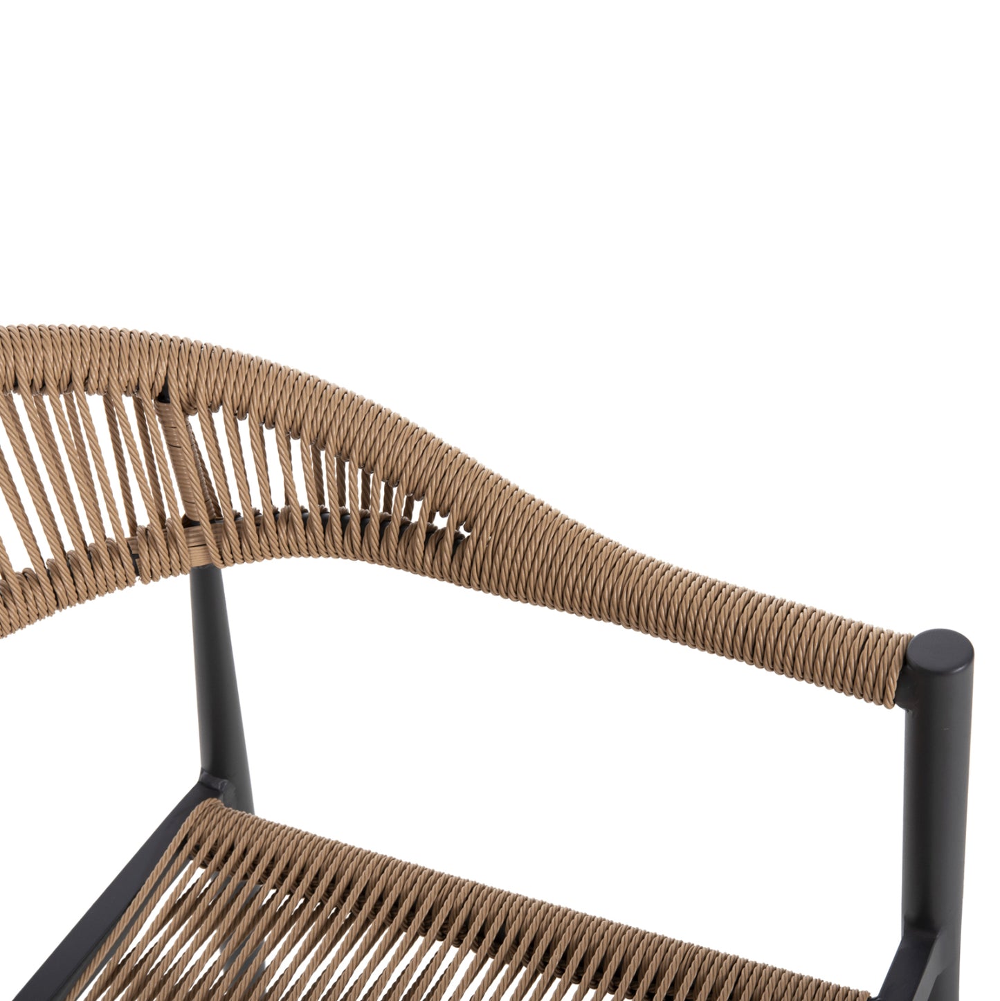 Armchair Aluminum Gret Hm5854.02 Charcoal Grey Aluminum-beige Pe Rattan 56x55,5x78Η