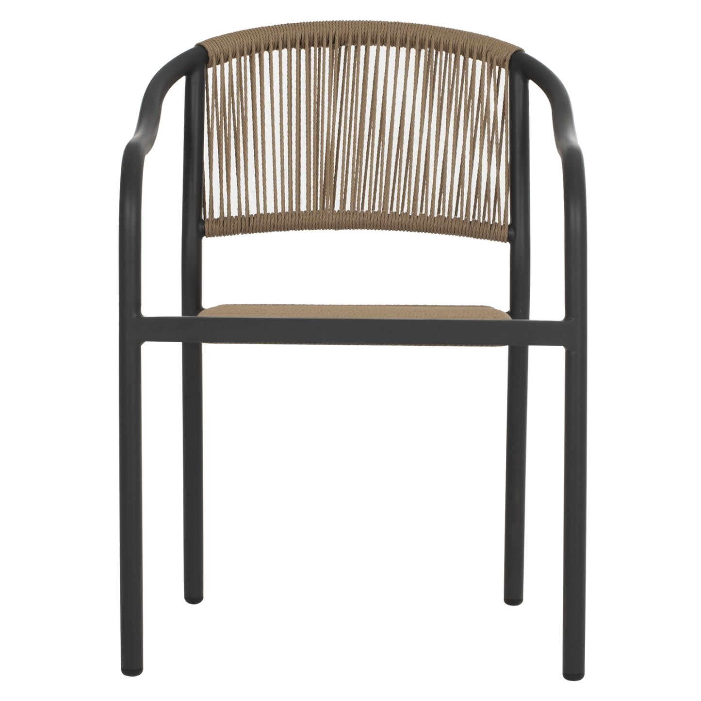 Armchair Aluminum Hm5856.02 Charcoal Grey With Pe Wicker Rope 57x63x80h