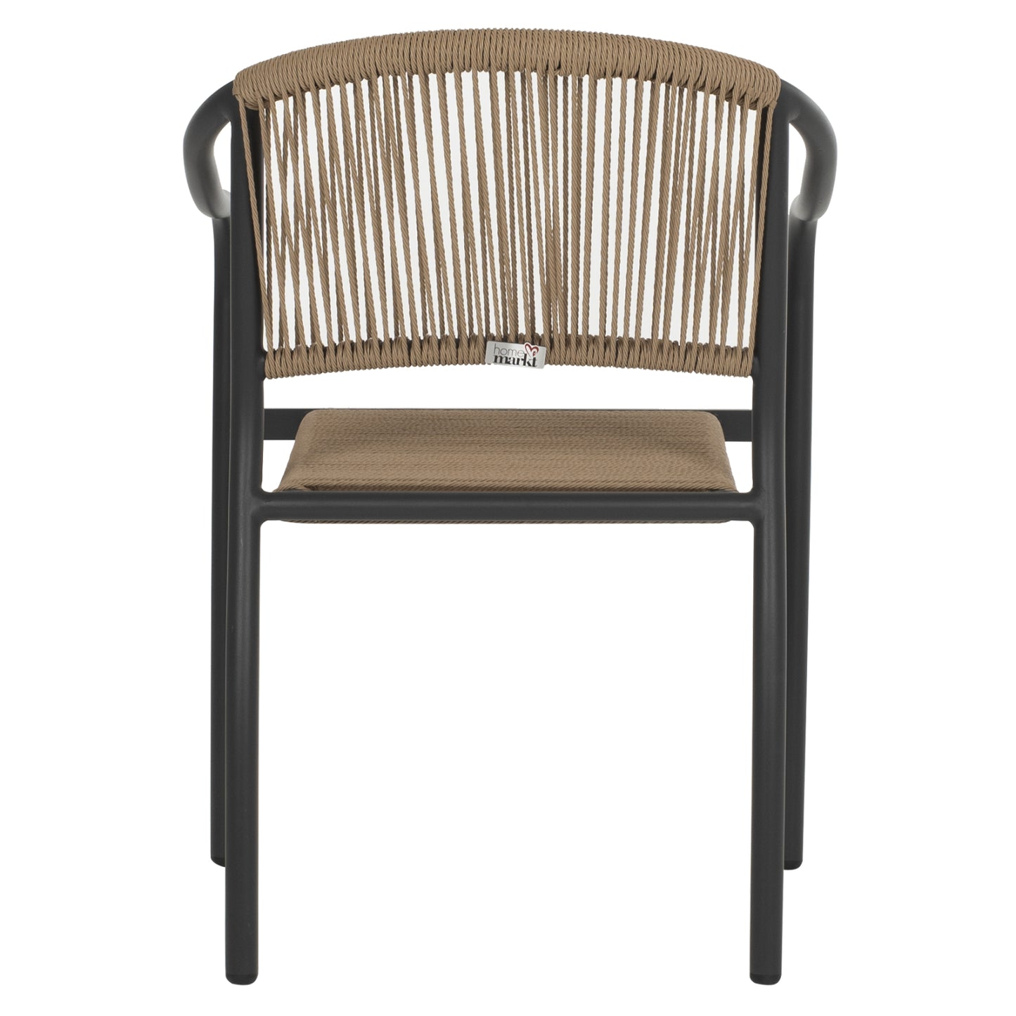 Armchair Aluminum Hm5856.02 Charcoal Grey With Pe Wicker Rope 57x63x80h