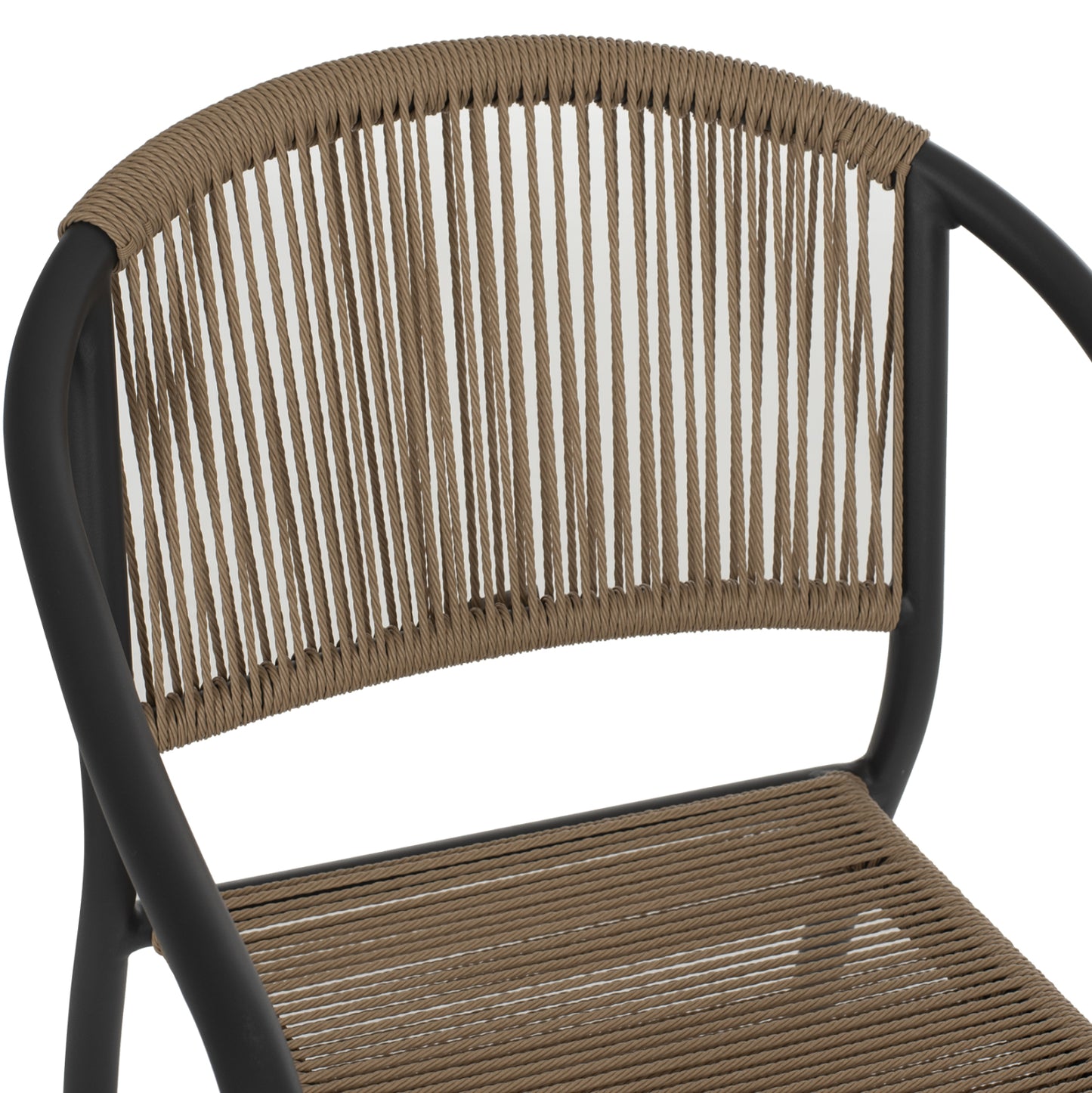 Armchair Aluminum Hm5856.02 Charcoal Grey With Pe Wicker Rope 57x63x80h