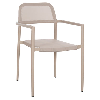 Aluminum Armchair Ronny Hm5998.03 Champagne Colored Frame & Textilene 53x51x80hcm.