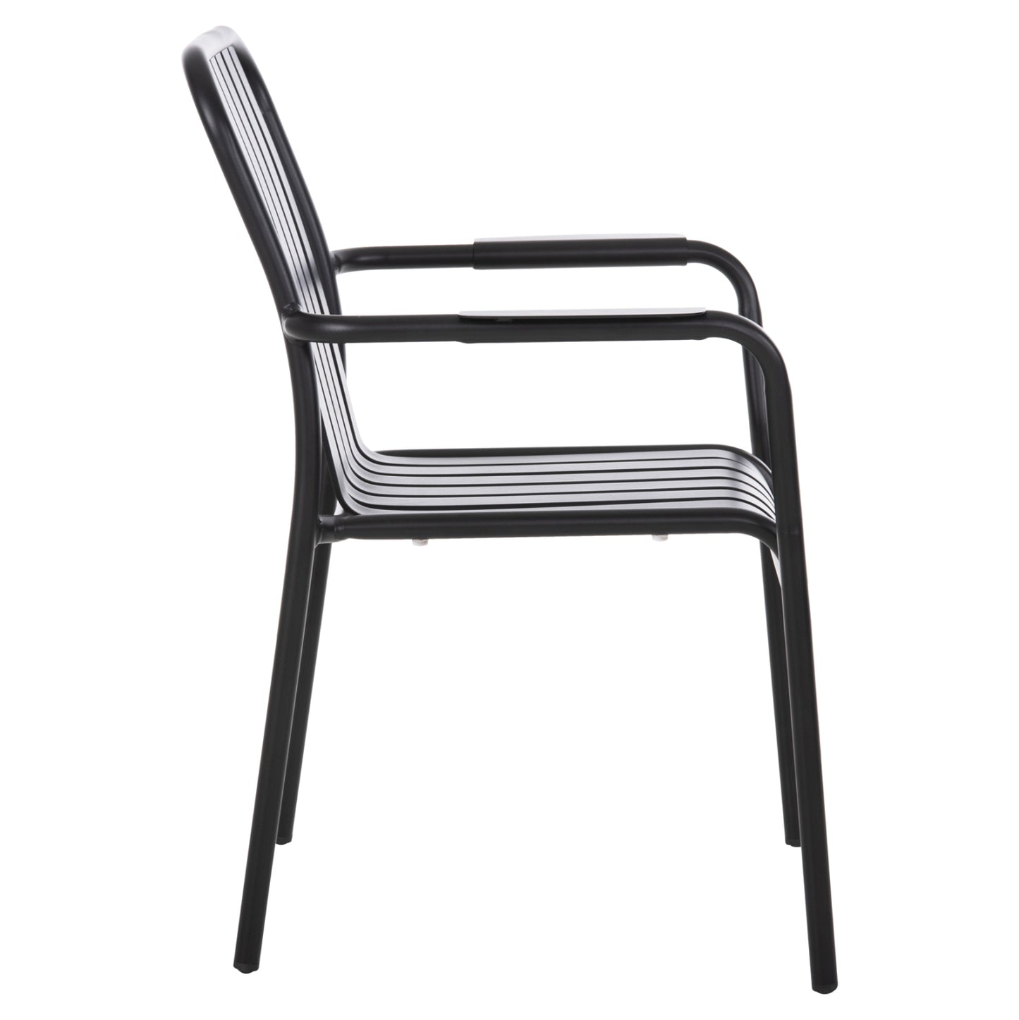 Aluminum Armchair Rachel Hm6088.01 Black 63x58x85hcm.