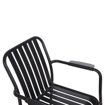 Aluminum Armchair Rachel Hm6088.01 Black 63x58x85hcm.