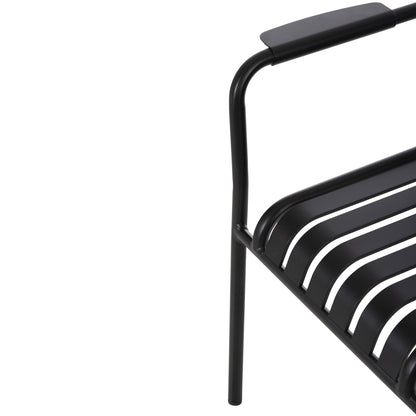 Aluminum Armchair Rachel Hm6088.01 Black 63x58x85hcm.
