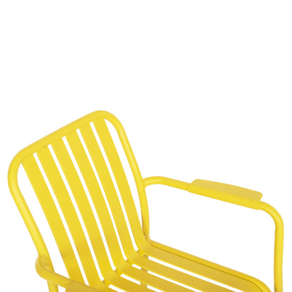 Aluminum Armchair Rachel Hm6088.06 Yellow 63x58x85hcm.