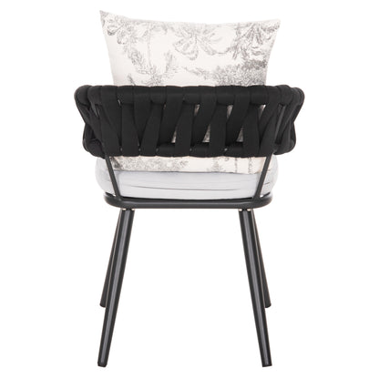 Armchair Aluminum Camden Hm6141.01 Back Cushion In Ecru With Print Design-anthracite 56x60x72-87hcm.