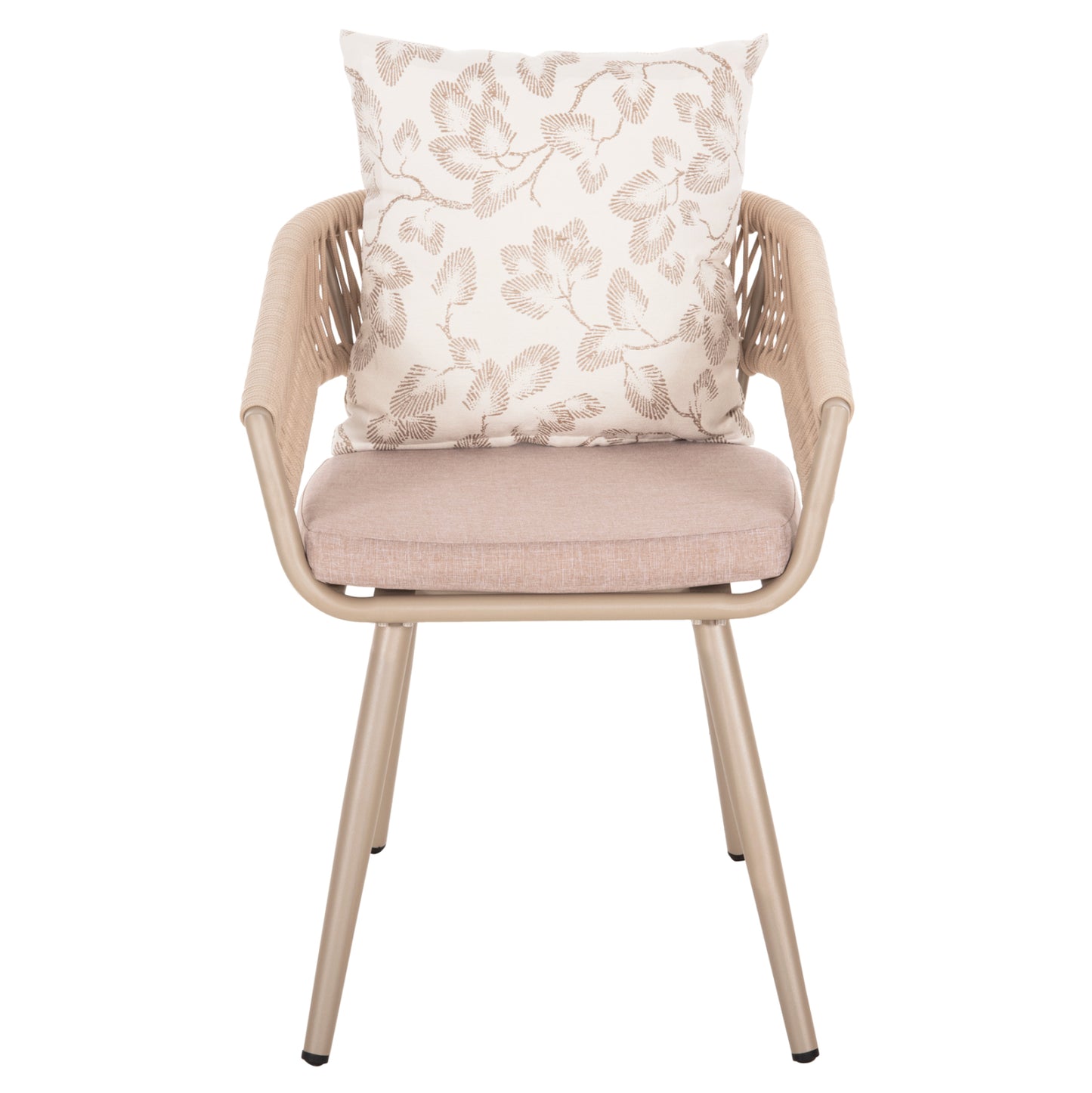 Armchair Aluminum Camden Hm6141.04 Back Cushion With Print Design-cappuccino 56x60x72-87hcm.