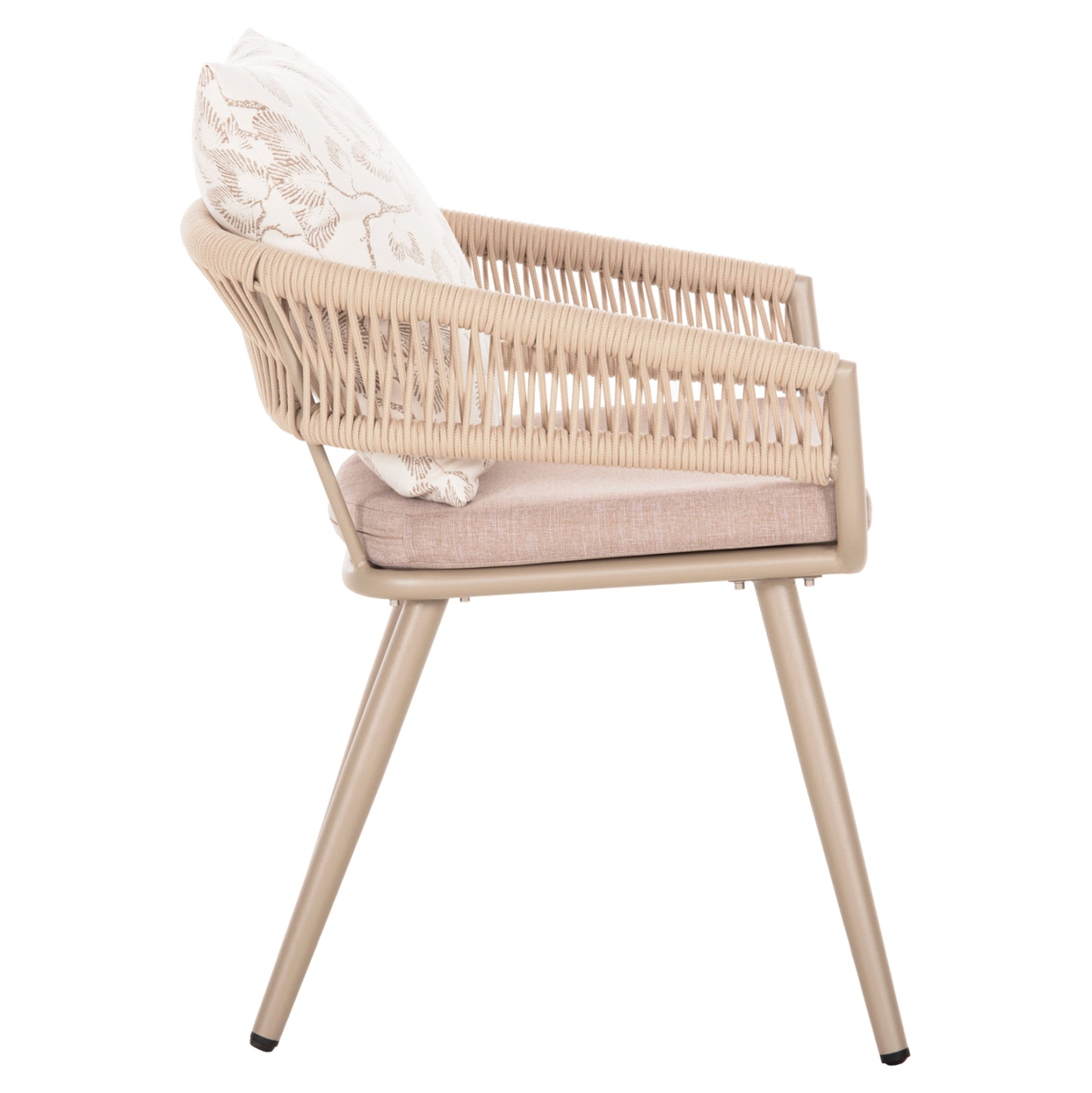 Armchair Aluminum Camden Hm6141.04 Back Cushion With Print Design-cappuccino 56x60x72-87hcm.