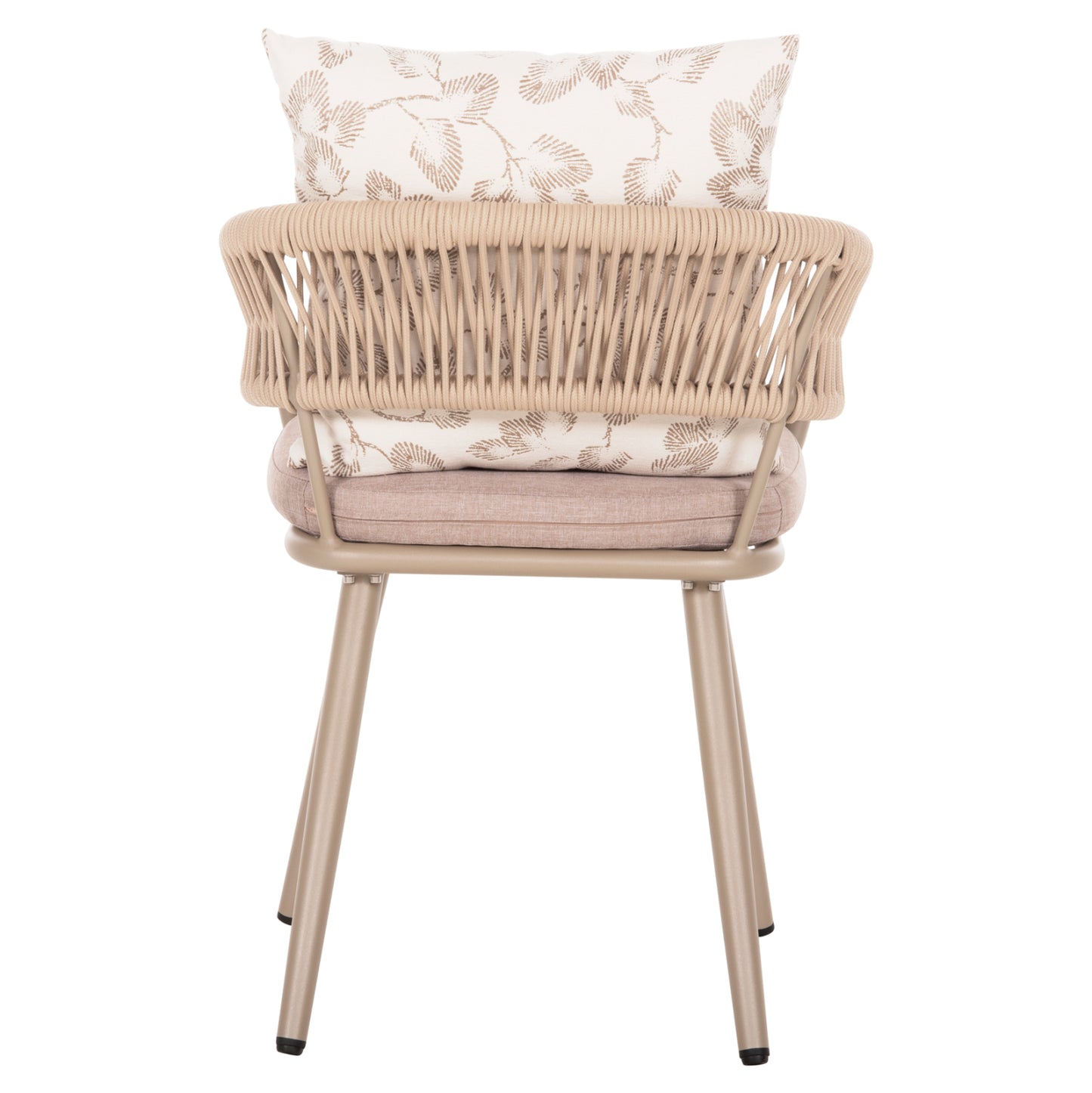 Armchair Aluminum Camden Hm6141.04 Back Cushion With Print Design-cappuccino 56x60x72-87hcm.