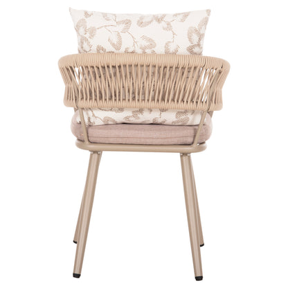 Armchair Aluminum Camden Hm6141.04 Back Cushion With Print Design-cappuccino 56x60x72-87hcm.