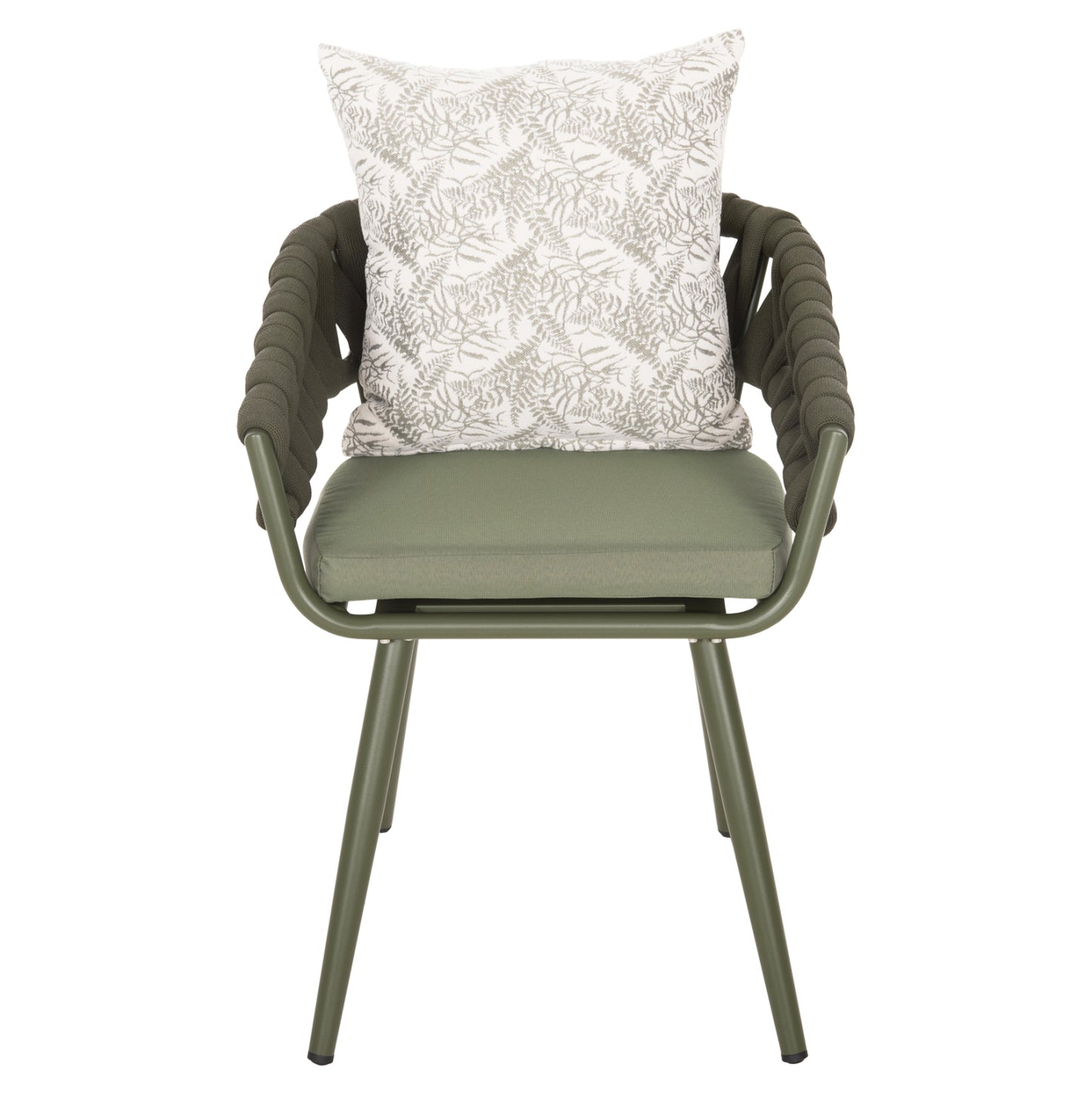 Armchair Aluminum Camden Hm6141.09 Back Cushion With Print Design-dark Olive 56x60x72-87hcm.
