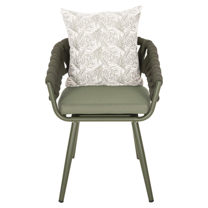 Armchair Aluminum Camden Hm6141.09 Back Cushion With Print Design-dark Olive 56x60x72-87hcm.