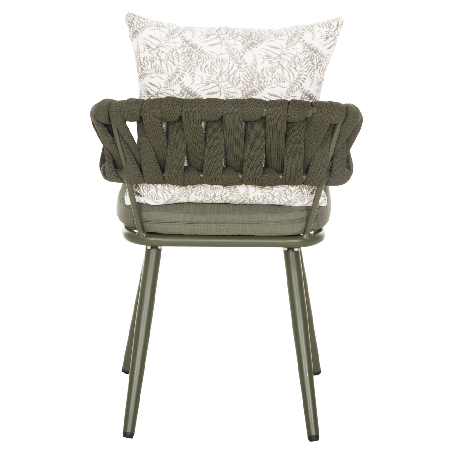 Armchair Aluminum Camden Hm6141.09 Back Cushion With Print Design-dark Olive 56x60x72-87hcm.