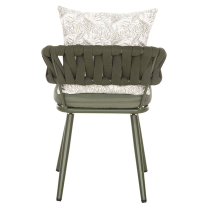 Armchair Aluminum Camden Hm6141.09 Back Cushion With Print Design-dark Olive 56x60x72-87hcm.