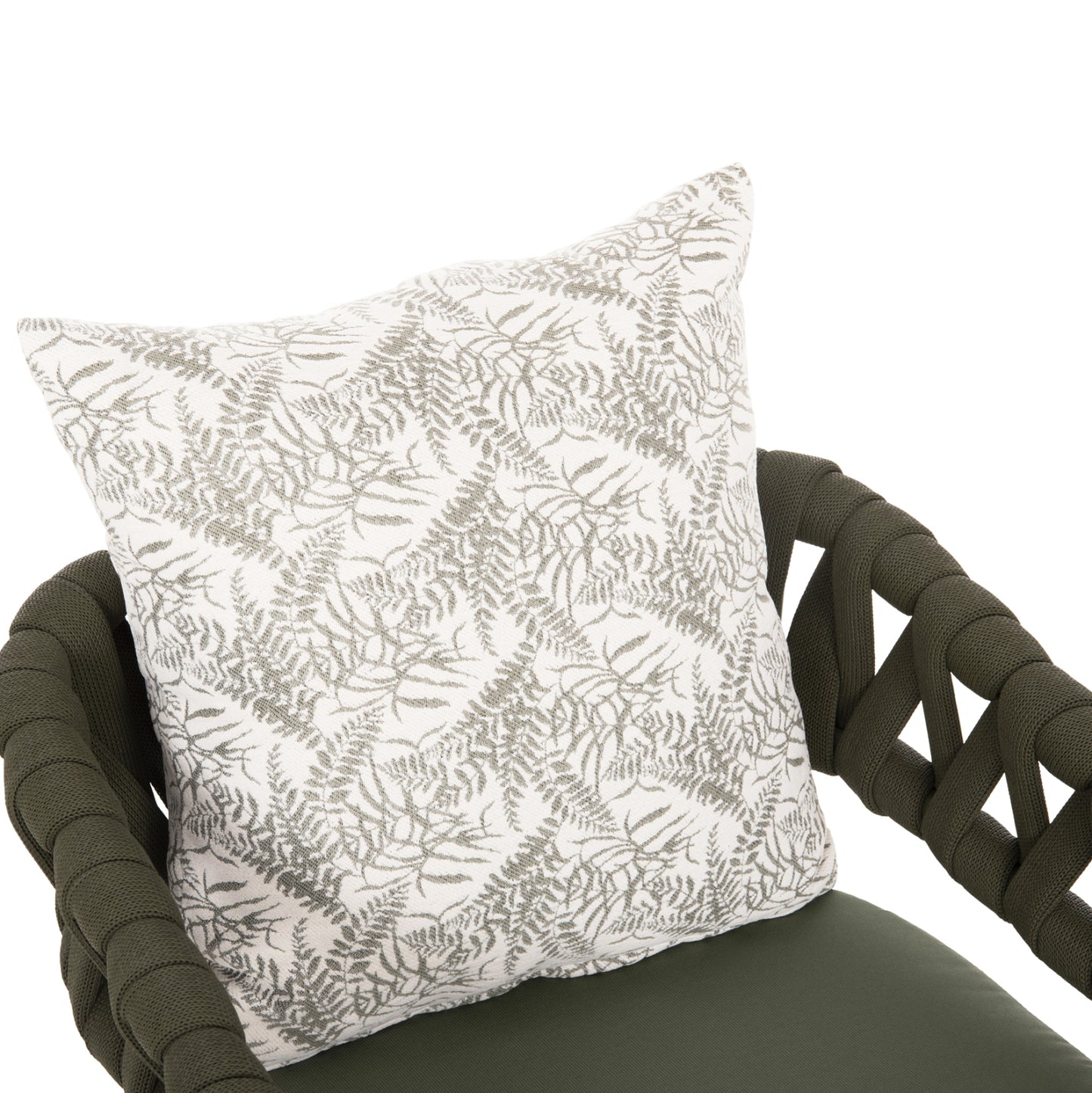 Armchair Aluminum Camden Hm6141.09 Back Cushion With Print Design-dark Olive 56x60x72-87hcm.