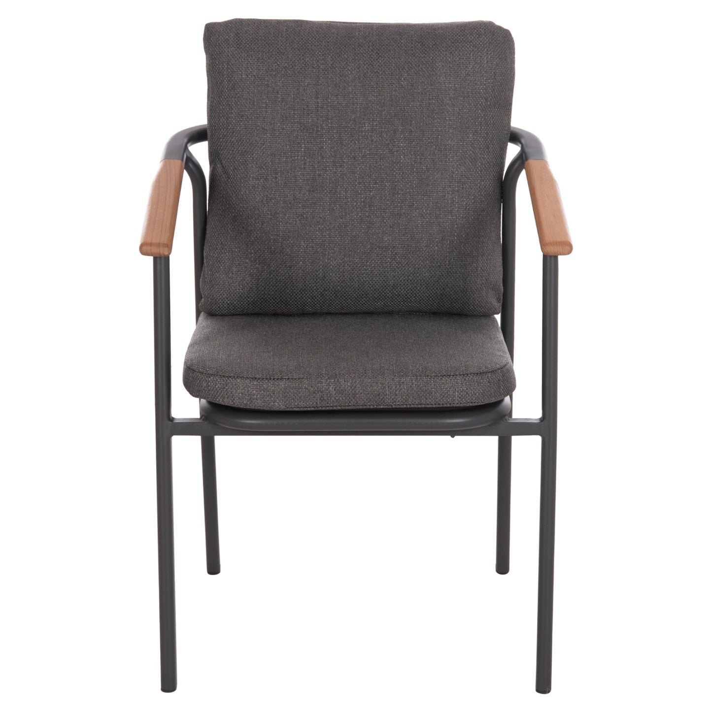Aluminum Dining Chair Senti Hm6204.01 Frame & Olefin Fabric In Dark Grey 60x55.5x90hcm.