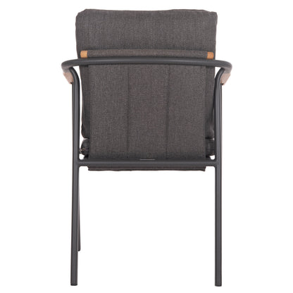 Aluminum Dining Chair Senti Hm6204.01 Frame & Olefin Fabric In Dark Grey 60x55.5x90hcm.