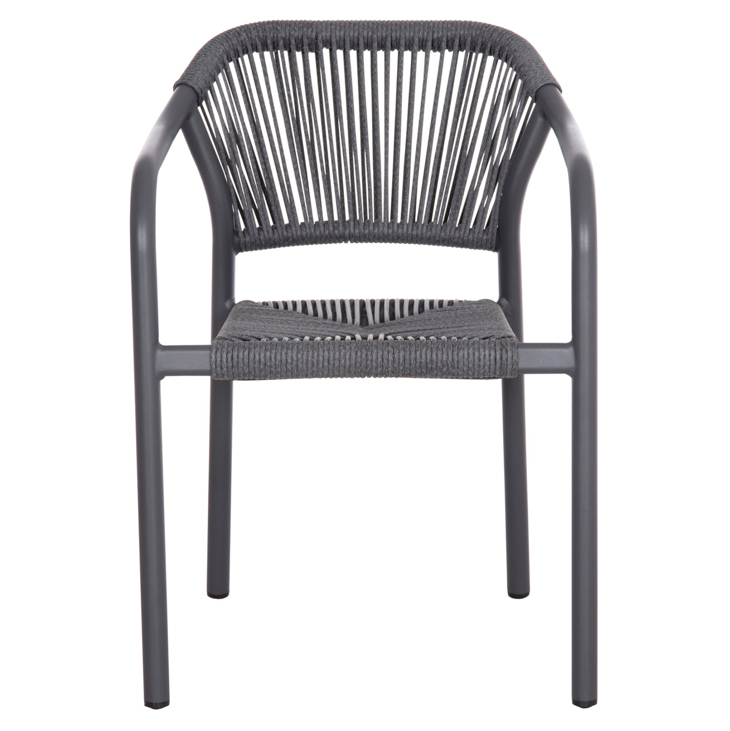 Dining Armchair Aluminum Lucci Hm6266.01 Dark Grey Frame & P.e. Rattan 58x56x79hcm.