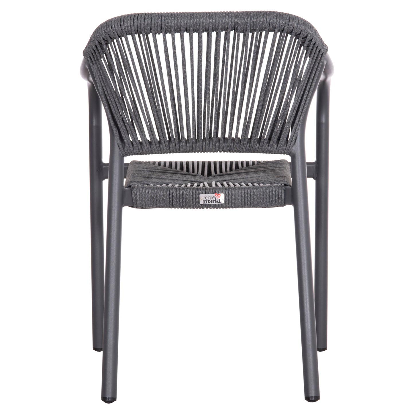Dining Armchair Aluminum Lucci Hm6266.01 Dark Grey Frame & P.e. Rattan 58x56x79hcm.