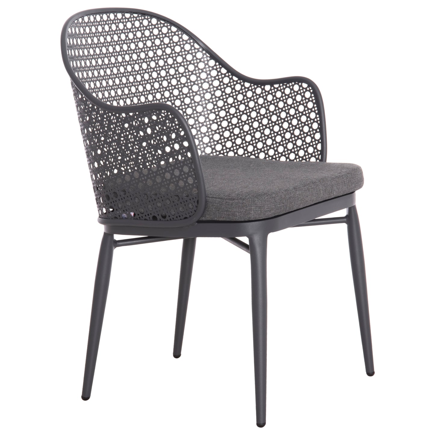 Aluminum Armchair Orego Hm6268.01 Frame And Cushion In Dark Grey 56x59x81hcm.