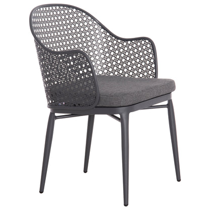 Aluminum Armchair Orego Hm6268.01 Frame And Cushion In Dark Grey 56x59x81hcm.