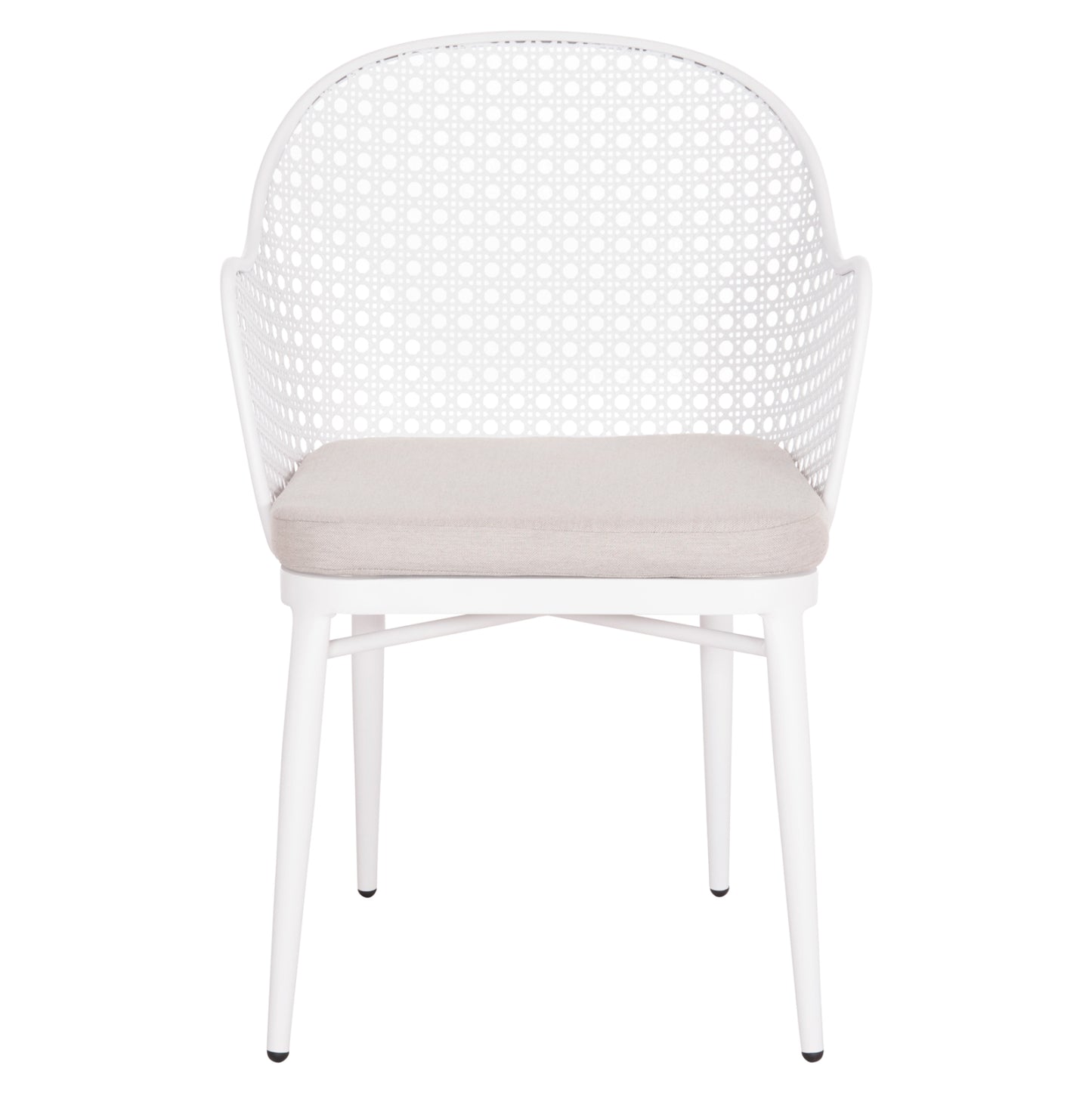 Aluminum Armchair Orego Hm6268.02 White-cushion Light Grey 56x59x81hcm.