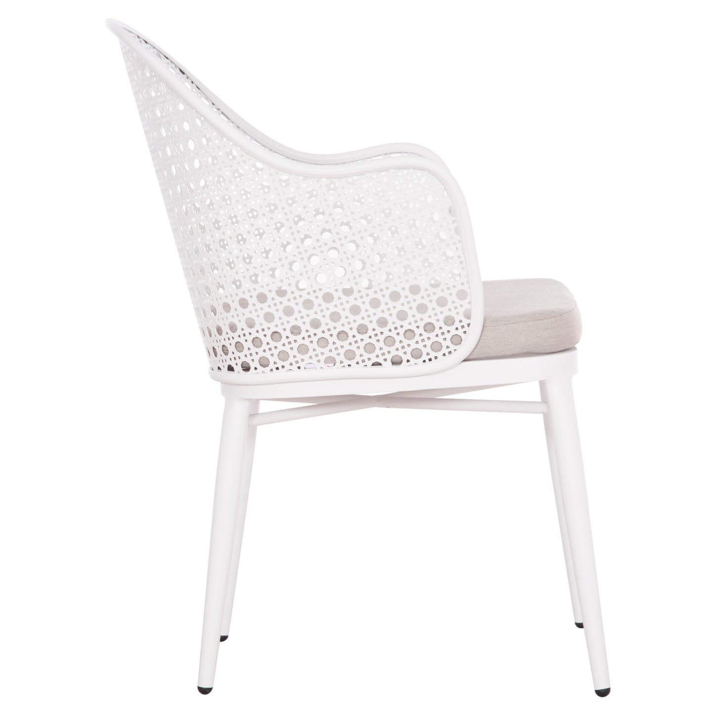 Aluminum Armchair Orego Hm6268.02 White-cushion Light Grey 56x59x81hcm.
