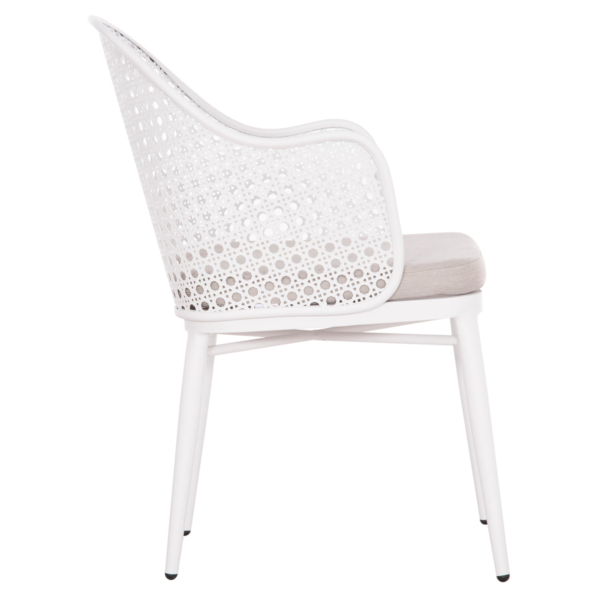 Aluminum Armchair Orego Hm6268.02 White-cushion Light Grey 56x59x81hcm.