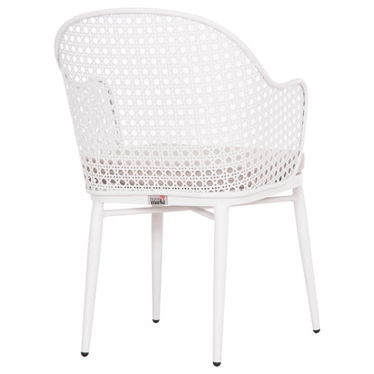 Aluminum Armchair Orego Hm6268.02 White-cushion Light Grey 56x59x81hcm.