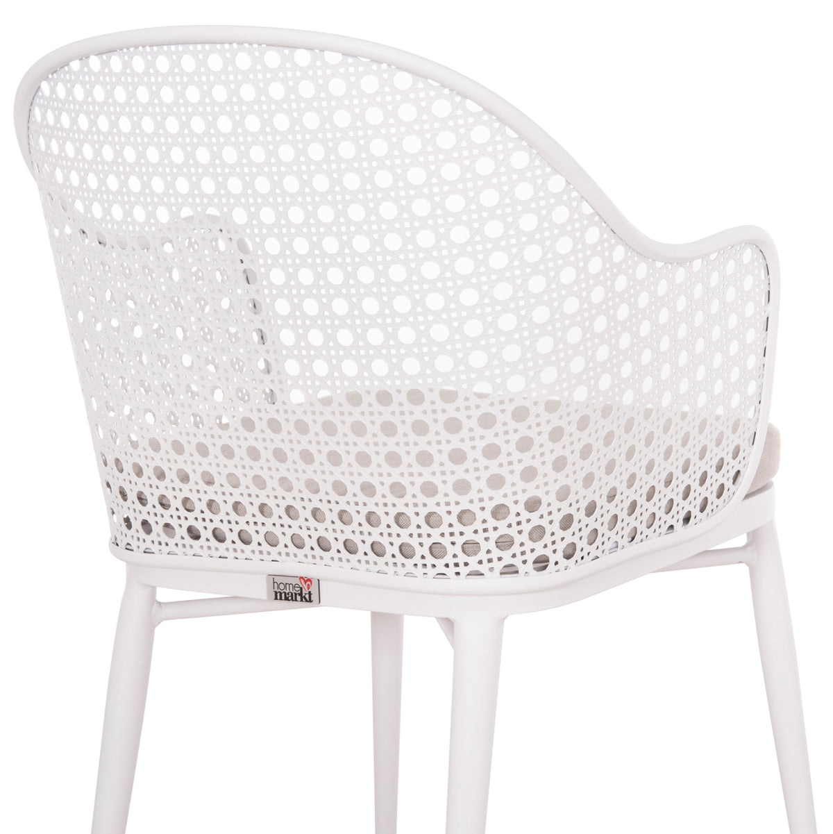 Aluminum Armchair Orego Hm6268.02 White-cushion Light Grey 56x59x81hcm.