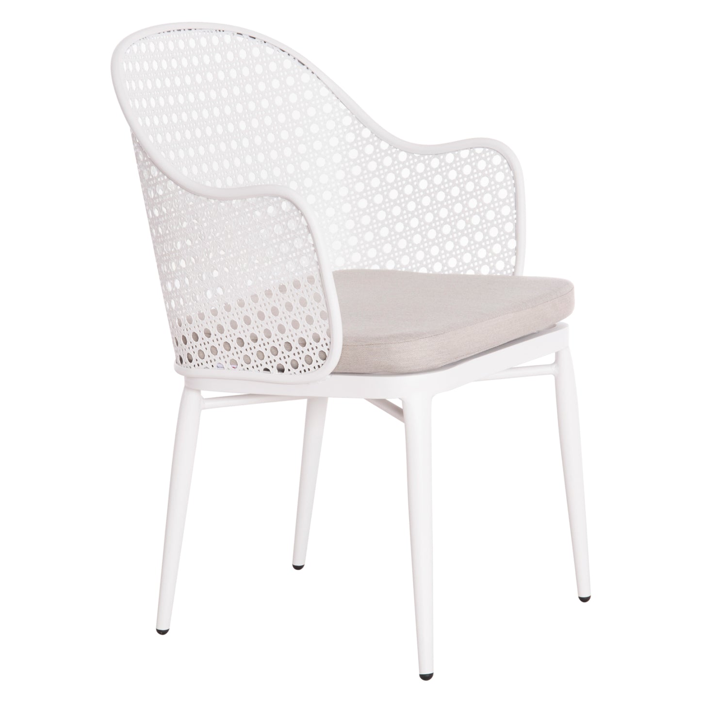 Aluminum Armchair Orego Hm6268.02 White-cushion Light Grey 56x59x81hcm.