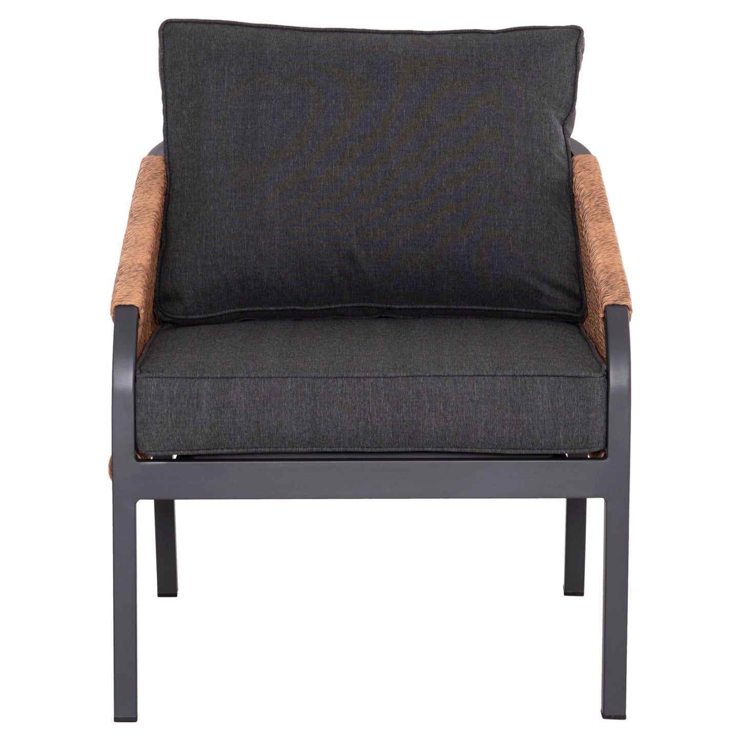 Aluminum Armchair Maybel Hm6283.01 Anthracite With Brown P.e.rattan 67x74x72-87hcm.