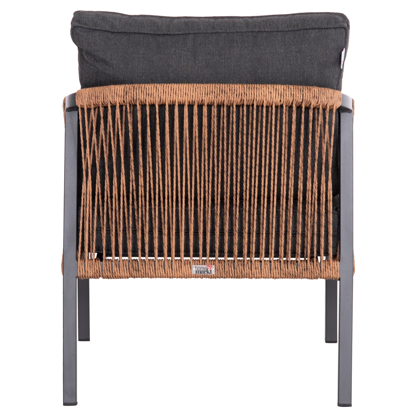 Aluminum Armchair Maybel Hm6283.01 Anthracite With Brown P.e.rattan 67x74x72-87hcm.