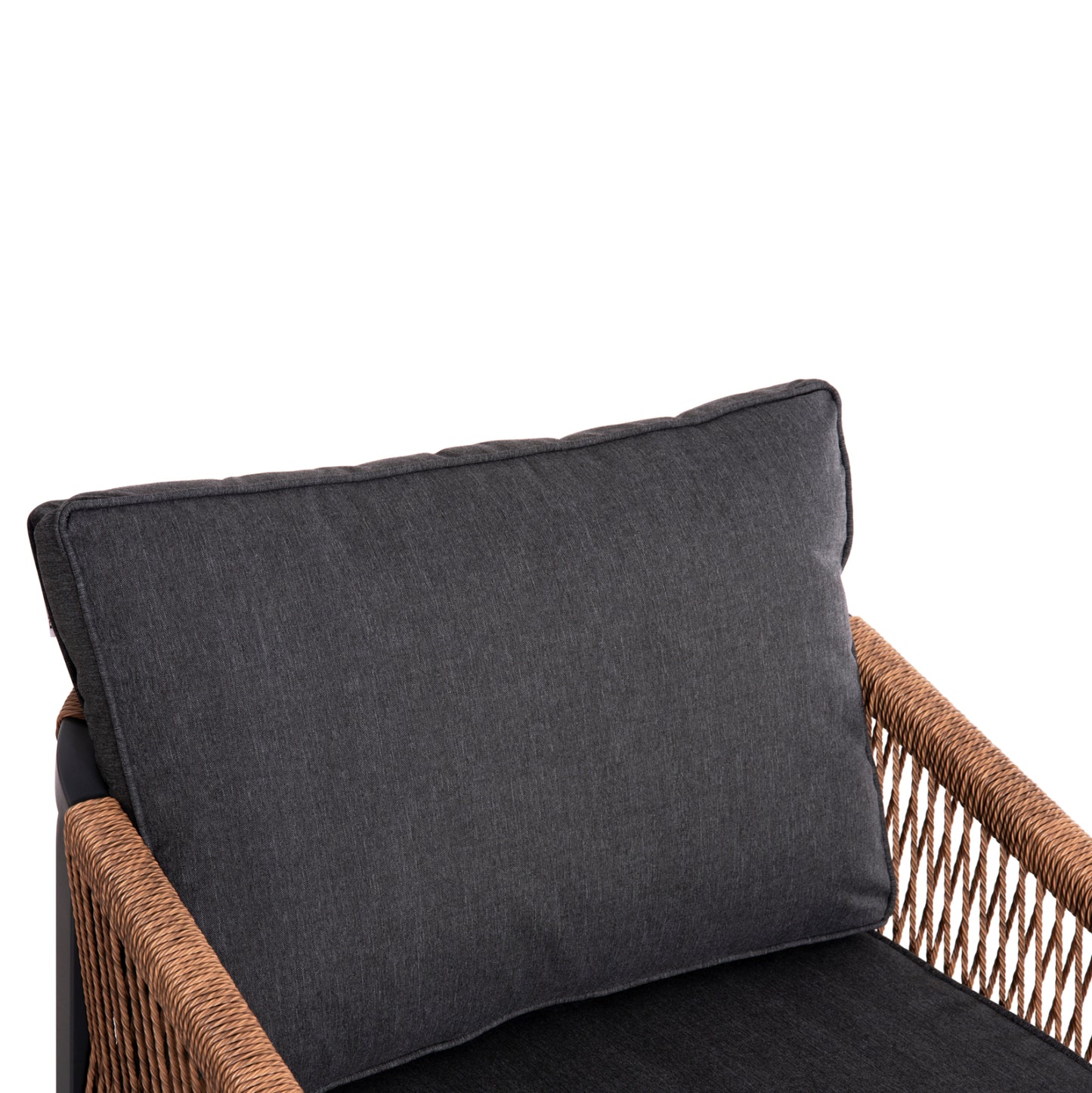 Aluminum Armchair Maybel Hm6283.01 Anthracite With Brown P.e.rattan 67x74x72-87hcm.