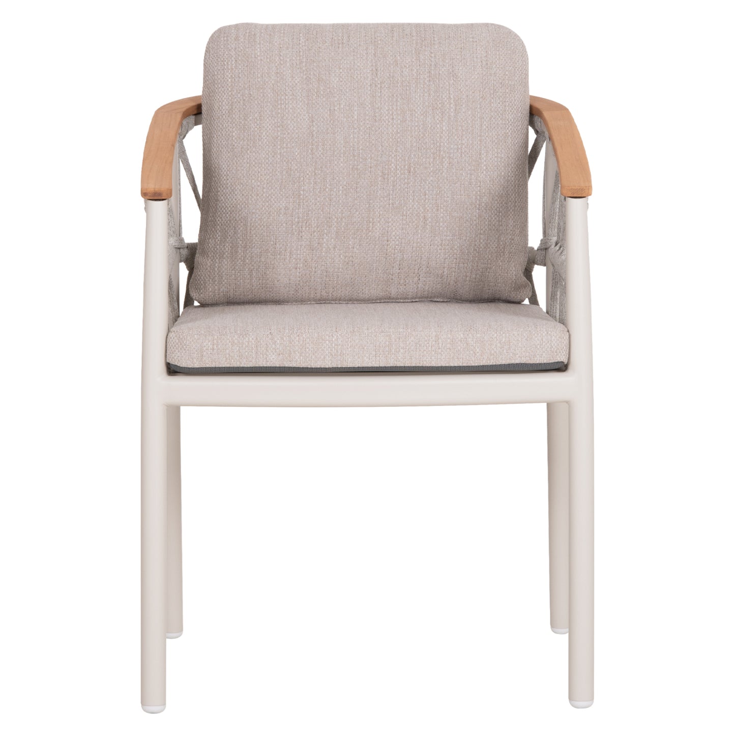 Dining Chair Stream Hm6427.02 Cream White Aluminum--beige Strap Rope & Olefin Fabric 59x63x85hcm.
