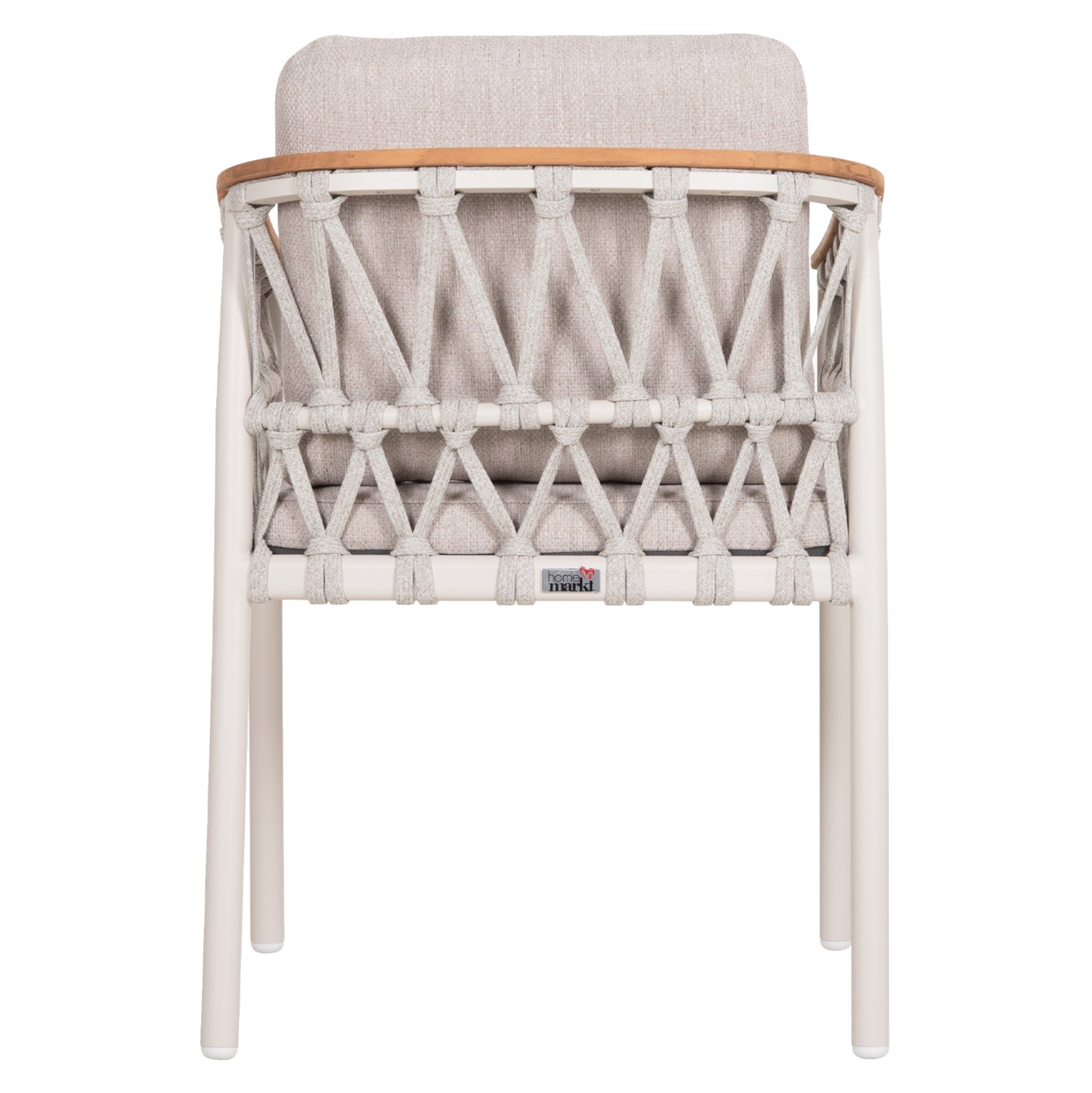 Dining Chair Stream Hm6427.02 Cream White Aluminum--beige Strap Rope & Olefin Fabric 59x63x85hcm.