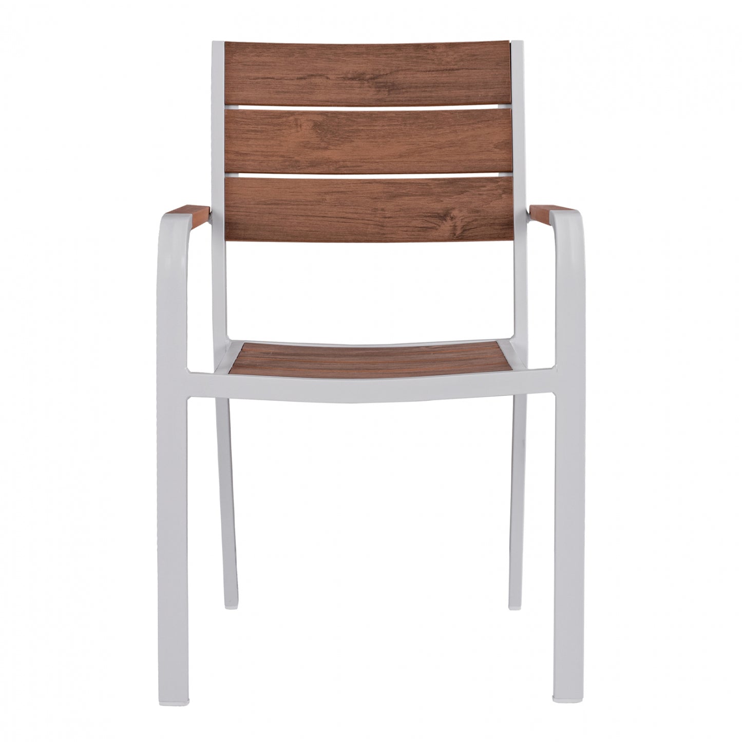 Aluminum Armchair White & Polywood Hm5127.01 55x56x85 Cm