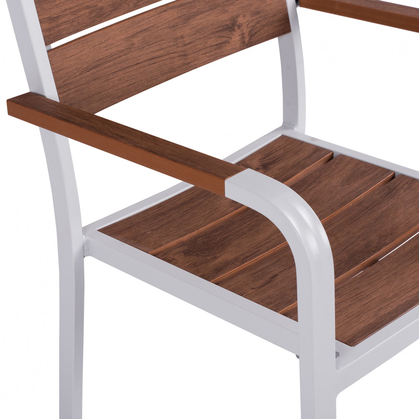 Aluminum Armchair White & Polywood Hm5127.01 55x56x85 Cm