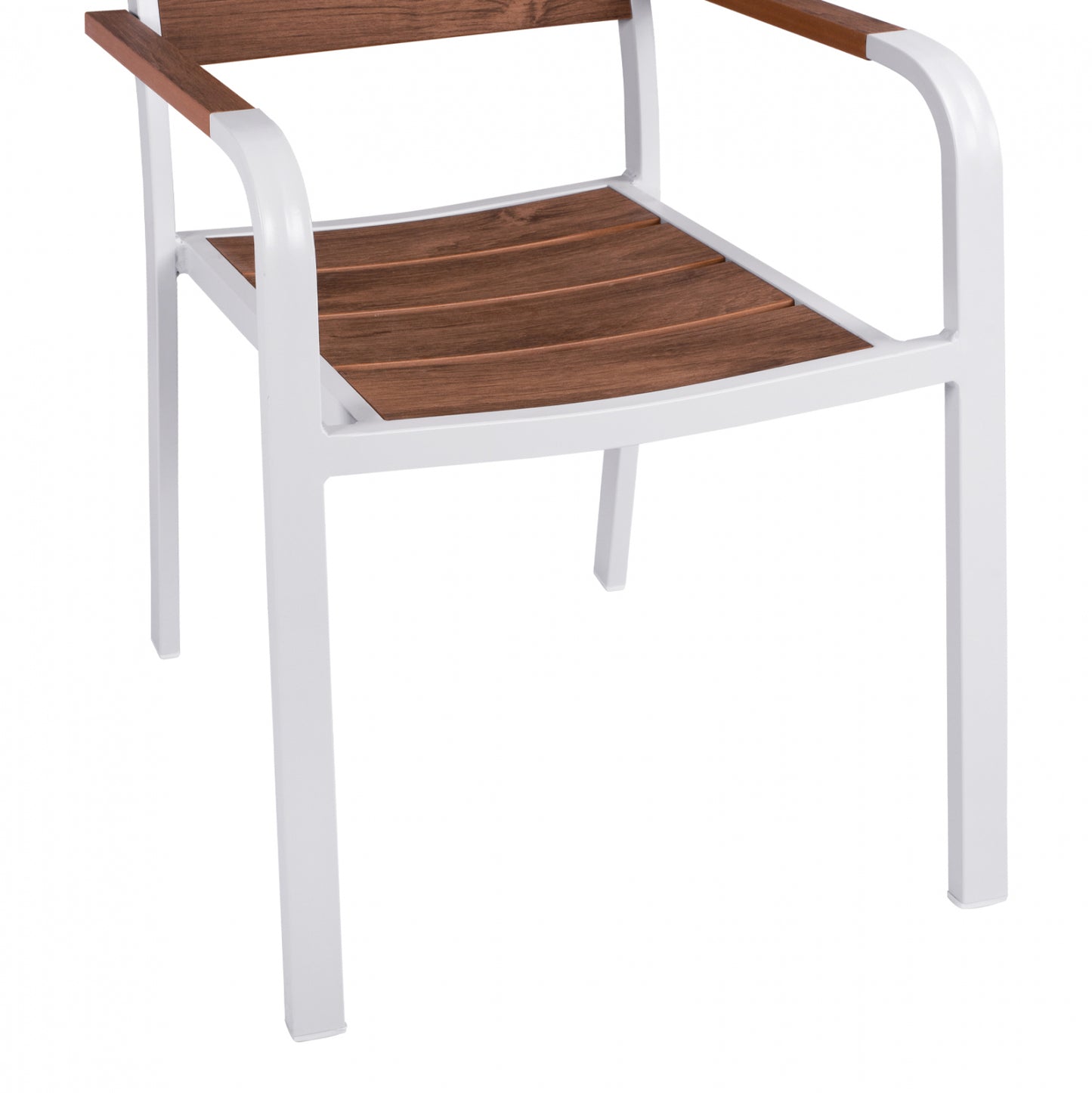 Aluminum Armchair White & Polywood Hm5127.01 55x56x85 Cm