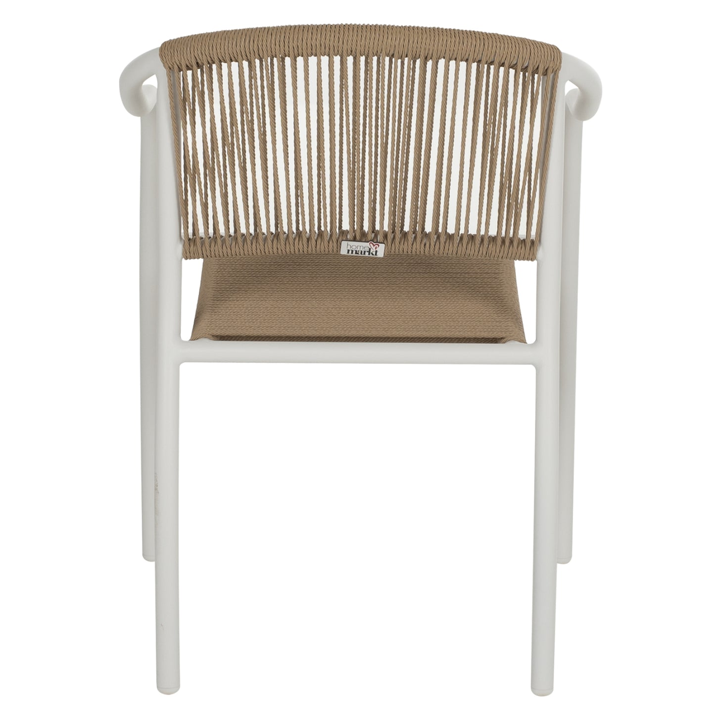 Armchair Aluminum White With Pe Rattan Wicker Hm5856.01 57x63x80hcm.