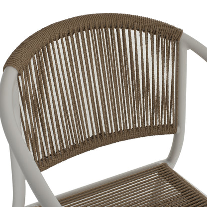 Armchair Aluminum White With Pe Rattan Wicker Hm5856.01 57x63x80hcm.