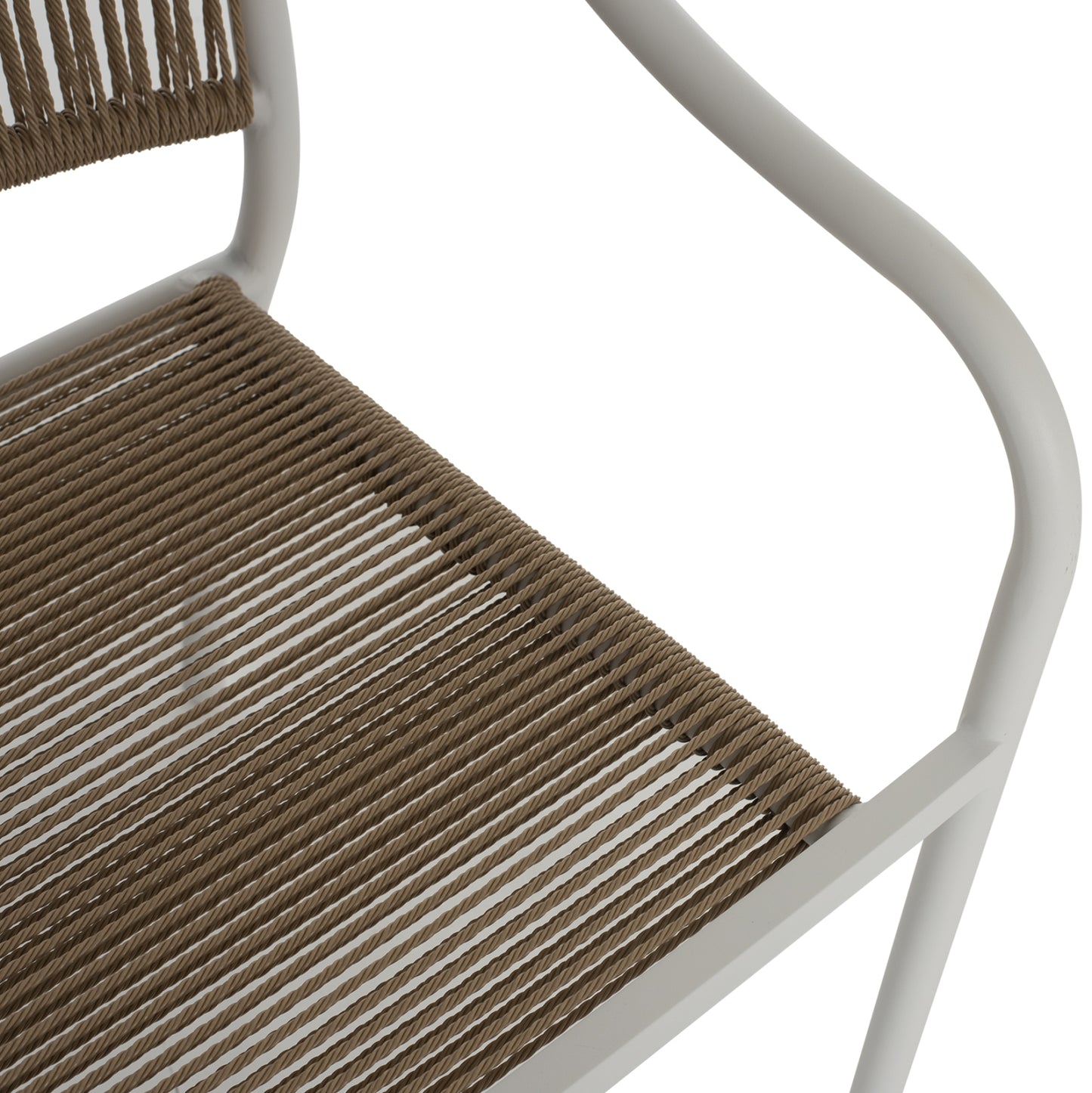 Armchair Aluminum White With Pe Rattan Wicker Hm5856.01 57x63x80hcm.