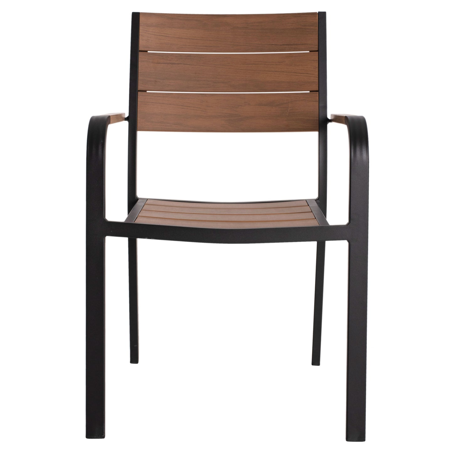 Armchair Aluminum Saga Hm5127.03 Black With Polywood Seat And Backrest 56x55x85,5hcm.