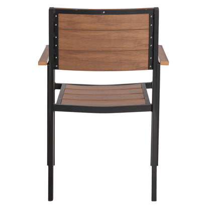 Armchair Aluminum Saga Hm5127.03 Black With Polywood Seat And Backrest 56x55x85,5hcm.